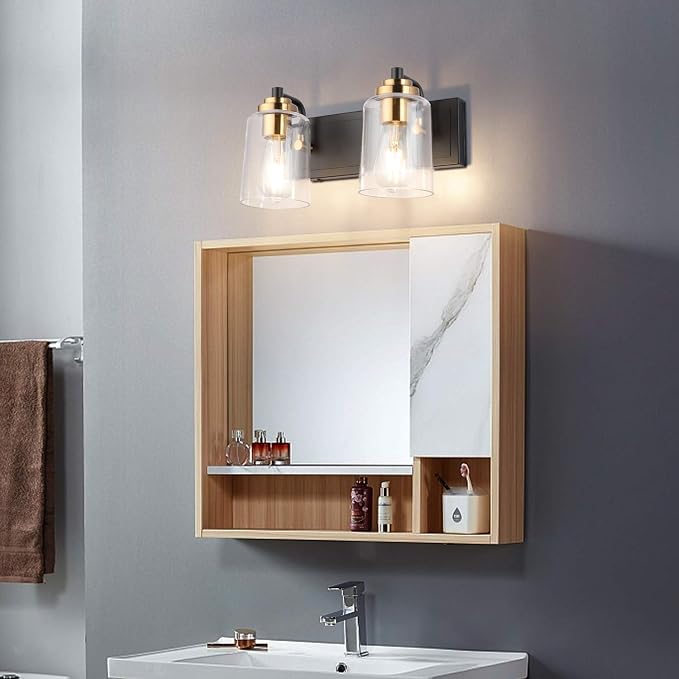 SOLFART 20.1 Inch Black Vintage Bathroom Vanity Light Fixtures Fixtures - Image 2