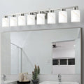 8-Light Bathroom Light Fixtures, Modern Vanity Lights, Brushed Nickel Metal by Mieloxiy