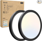 2PACK LED Flush Mount Ceiling Light Fixture, 3000K-4000K-6500K & 100W by CeilingLights