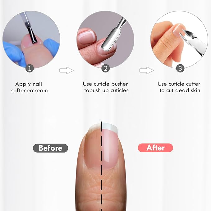Cuticle Trimmer with Cuticle Pusher, XUNXMAS Cuticle Remover Cutter Nipper - Image 5