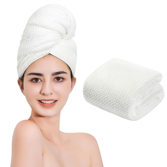 Microfiber Hair Towel Quick Dry Hair Towel Hair Drying Towels Suitable by LAOJBABA