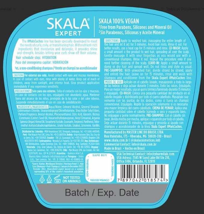 SKALA Mais Cachos for hair type 3ABC - 2 IN 1 Conditioning Treatment Cream & - Image 3