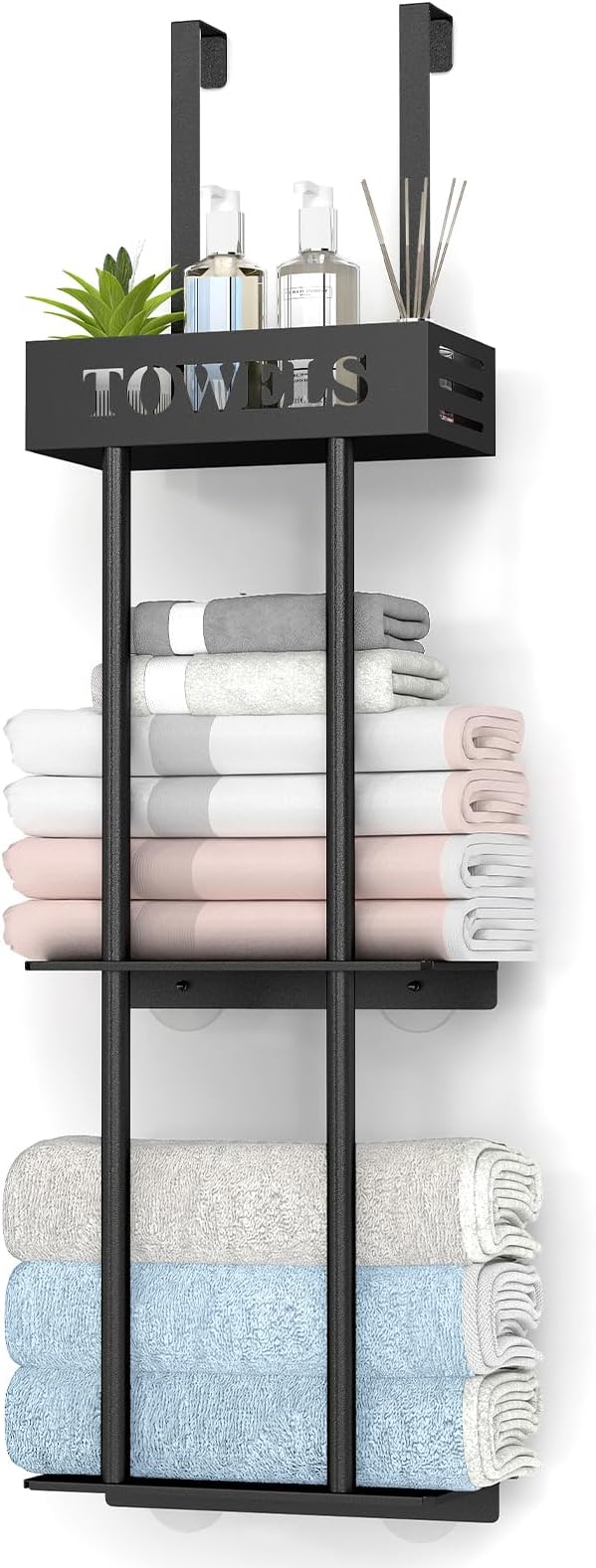 Over The Door Towel Rack, 3 Tier Hanging Towel Rack by Bethom