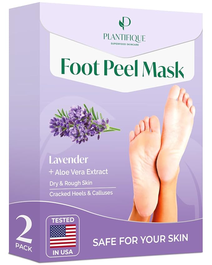 PLANTIFIQUE Foot Peeling Mask 2 Pack | Dermatologically Tested Repairs Heels & by Plantifique