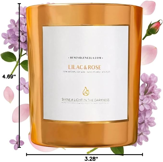 Benevolence LA Lilac & Rose Wood Wick Candles | Soy Christmas Scented Candles - Image 7