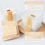 Scented Candle, 7.04 oz Vanilla Cream Aromatherapy Candle, Natural Soy Wax - Image 4