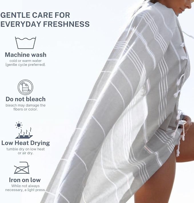 Cotton Turkish Beach Towel - Image 6