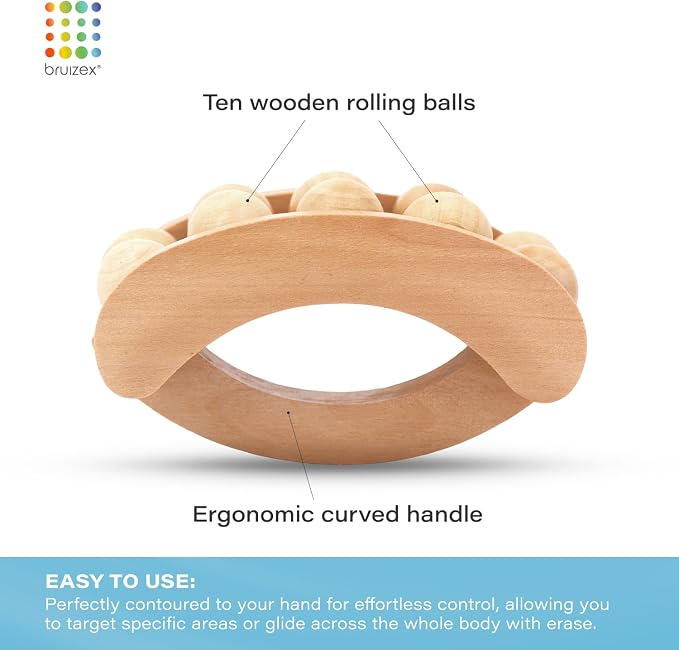 Bruizex Wood Therapy Massager | Wooden Lymphatic Drainage Roller | - Image 4