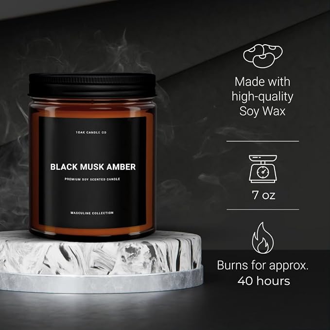 1OAK Black Musk Amber Candle - Image 3