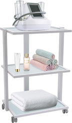 3-Tier Salon Rolling Trolley Cart, Stand Tray Rolling Cart by awolsrgiop