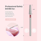 MelodySusie 4mm Long Tapered Barrel Cuticle Clean Nail Drill Bit 3/32'' - Image 5