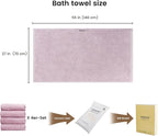 SEMAXE 4 Piece Purple Bath Towel Set - Image 2