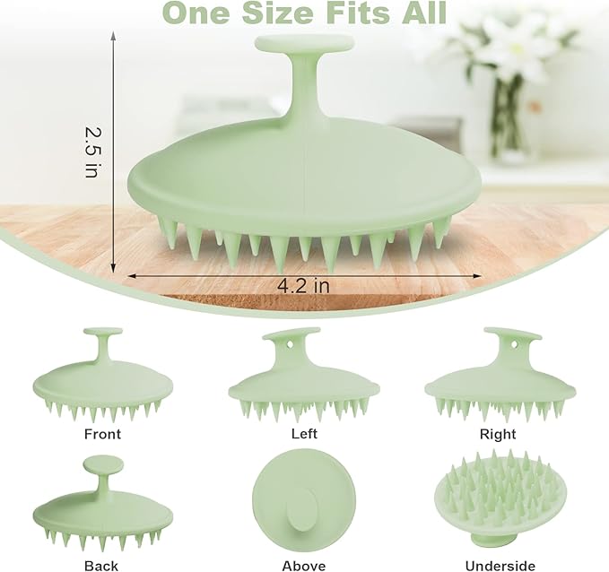 Meartchy Silicone Scalp Massager Shampoo Brush, Scalp Scrubber - Image 2