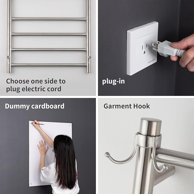 Wall Mounted Towel Warmer 8 Bars - Image 3