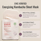 EWG Verified Kombucha Sheet Mask Lyocell 3D Snow Crystal Sheet Fermented Bifida - Image 2
