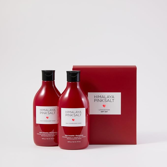 HIMALAYA PINKSALT Daily Scrub Body Wash Love Edition Gift Set – Exfoliating - Image 8