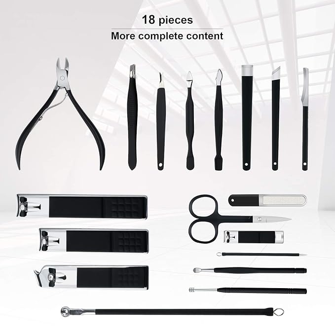 Manicure Set Professional Nail Clippers Kit Pedicure Care Tools- Stainless - Image 9