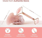 PLANTIFIQUE Face Roller and Gua Sha Rose Quartz Certified | Gifts | Guasha Tool - Image 5