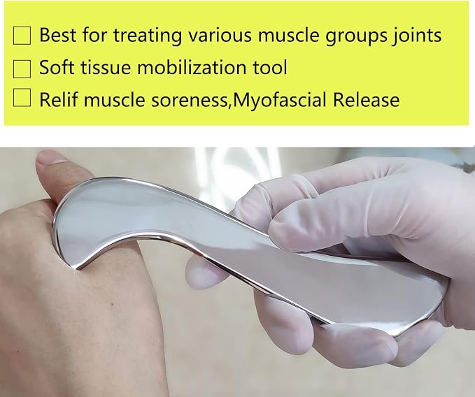 Stainless Steel Muscle Scraper Tool, Gua sha Scraping Massage Tool IASTM Tools - Image 7