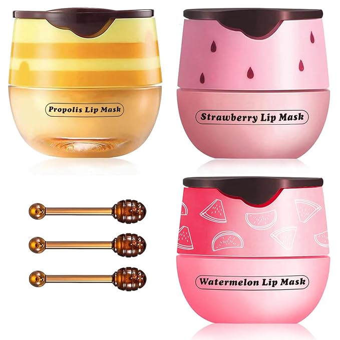 3 Packs Fruit Lip Balm, Moisturizing & Smoothing Lip, Hydrate Repair Prevent by Unknown