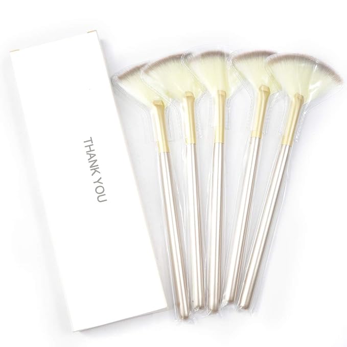 Slim Soft Facial Fan Brush, Makeup Cosmetic Multi Use, Mask Acid Applicator - Image 5