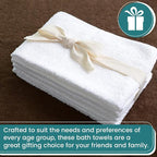 Pearl Linens Pack of 12 100% Cotton Bath Towels – 24x48 Quick-Dry, Lightweight - Image 6