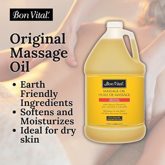 Bon Vital' Original Massage Oil, 1 Gallon Unscented Professional Massage Oil - Image 3