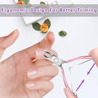 Cuticle Trimmer with Cuticle Pusher and Scissors, Cuticle Remover Professional - Image 4