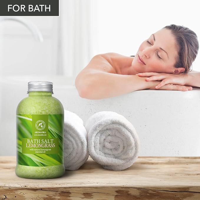 Bath Salts w/Natural Essential Lemongrass Oil 21.16 oz - Image 3