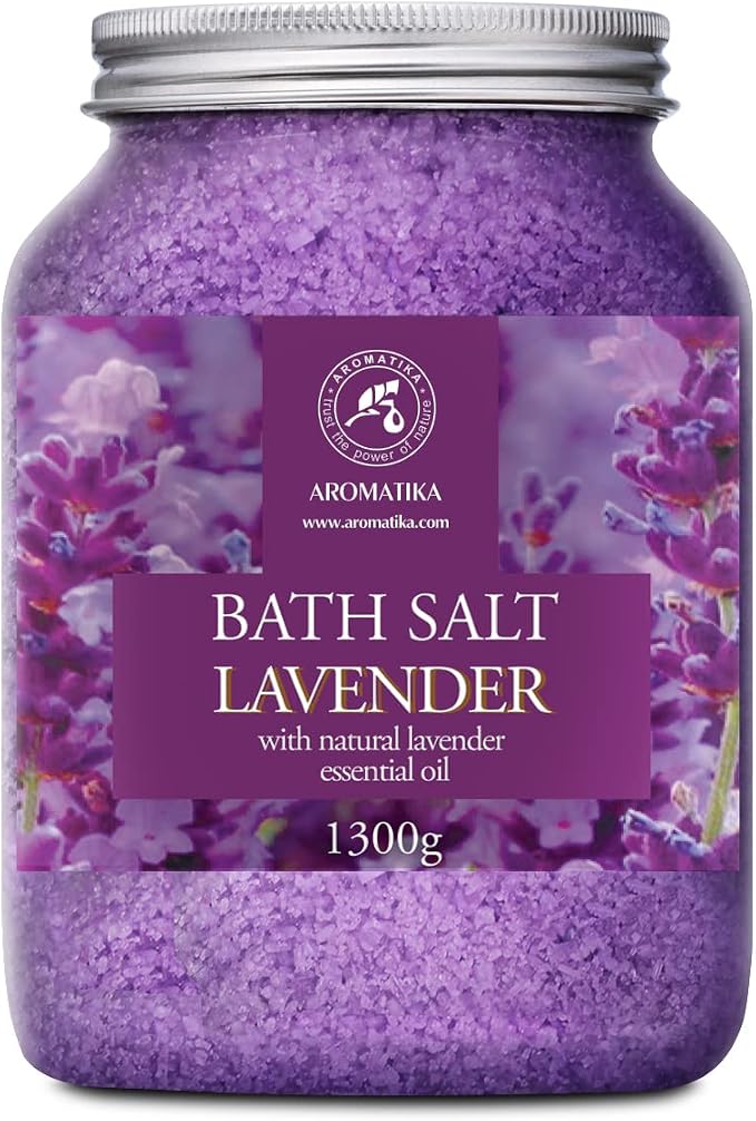 Sea Salt Lavender with Natural Lavender Essential Oil 46 Oz by Aromatika