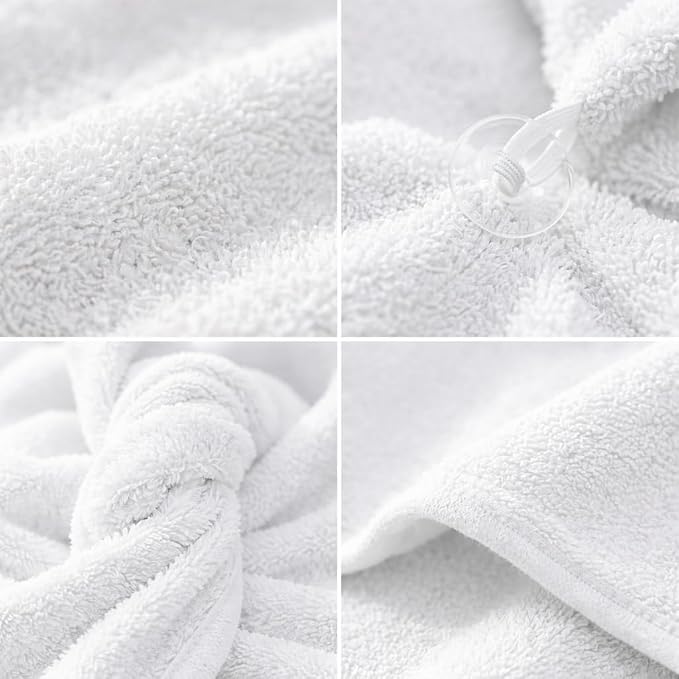 100% Turkish Cotton Hair Towel Wrap 2 Pack – Oeko-TEX Certified Quick Dry Turban - Image 4