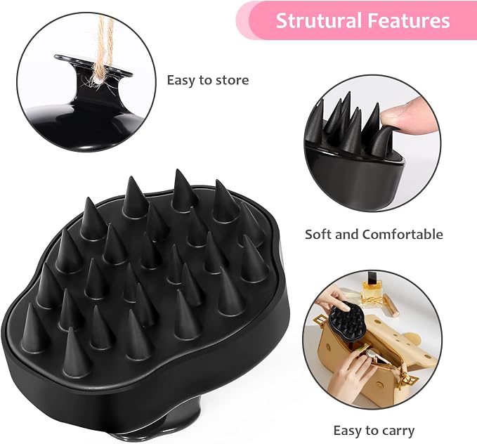 URTHEONE Scalp Massager Shampoo Brush, Soft Silicone Scrub Brush, Relax Scalp - Image 2