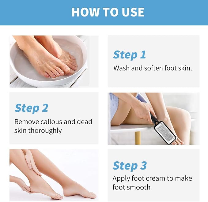 Fu Store 2 Pack Foot Files Callus Remover Stainless Steel Foot Rasp and Dual - Image 5