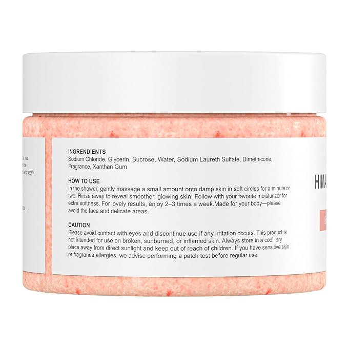 Himalayan Salt & Sugar Body Scrub, Lychee Scented Exfoliating and Moisturizing - Image 6