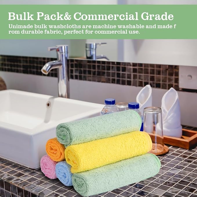 UNIMADE Washcloths Bulk 10 Pack Face Towels, Highly Soft Wash Cloths and Hand - Image 4