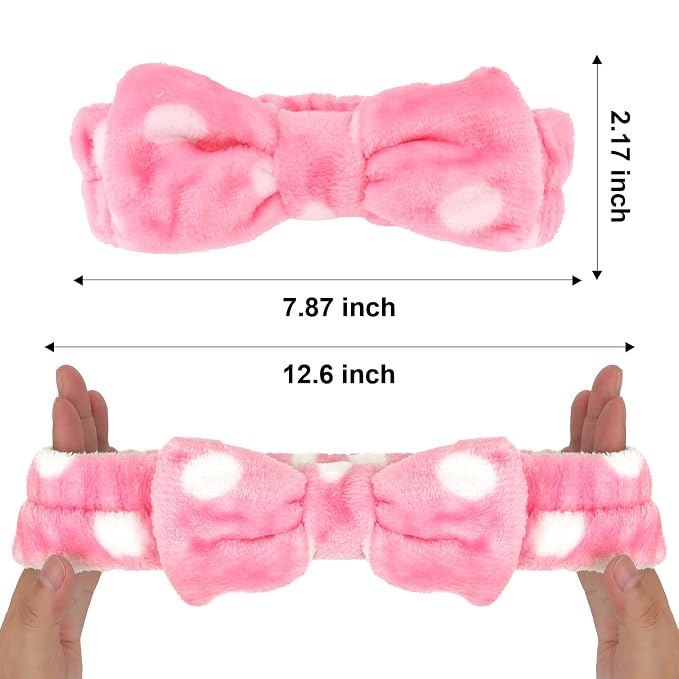 Ondder 8 Pcs Striped Spa Terry Cloth Headbands - Image 4