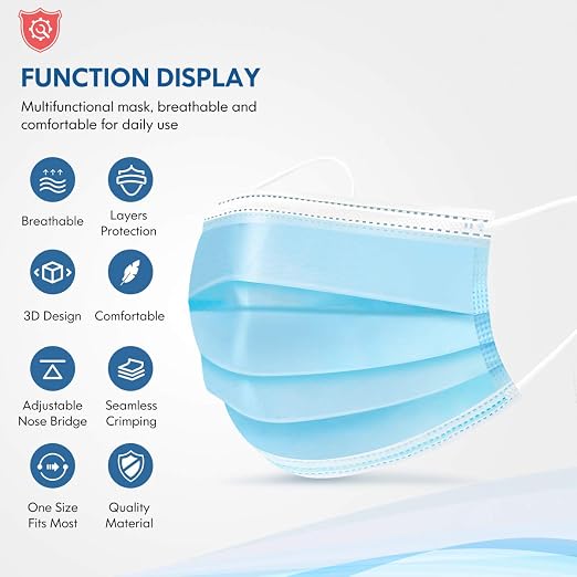 HDFK Face Mask Disposable Adults 3Ply Non-Woven - Image 2
