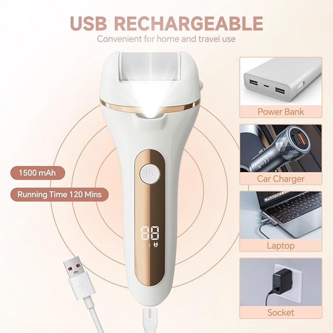Electric Foot Callus Remover Rechargeable Pedicure Kit - Image 5