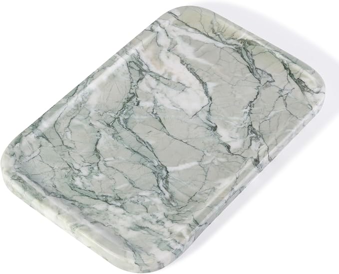 Karibiber Vanity Tray, Marble Bathroom Tray Countertop, Decorative Dresser - Image 9