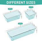 WOWBOX 6 Pack Clear Drawer Organizer Set, Acrylic Drawer Storage Trays - Image 2