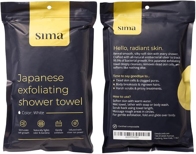 Sima Brand Exfoliating Washcloth Face & Body Scrub Towel - Image 8