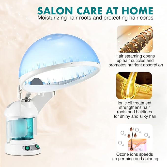 DENFANY Hair Steamer Facial Steamer 2 in 1 – Nano Ionic Steam - Image 5