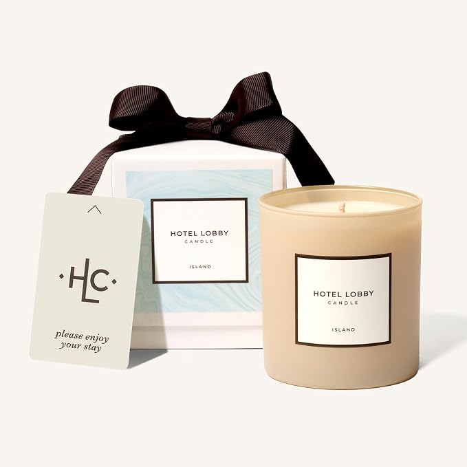 Hotel Lobby Island Candle – Luxury Hand-Poured 9.75oz 100% Soy Wax by HotelLobbyCandle