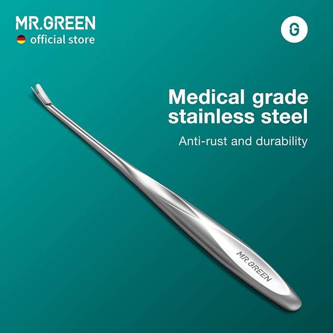MR.GREEN Cuticle Pusher Dead Skin Remover Stainless Steel Manicure Tools - Image 6