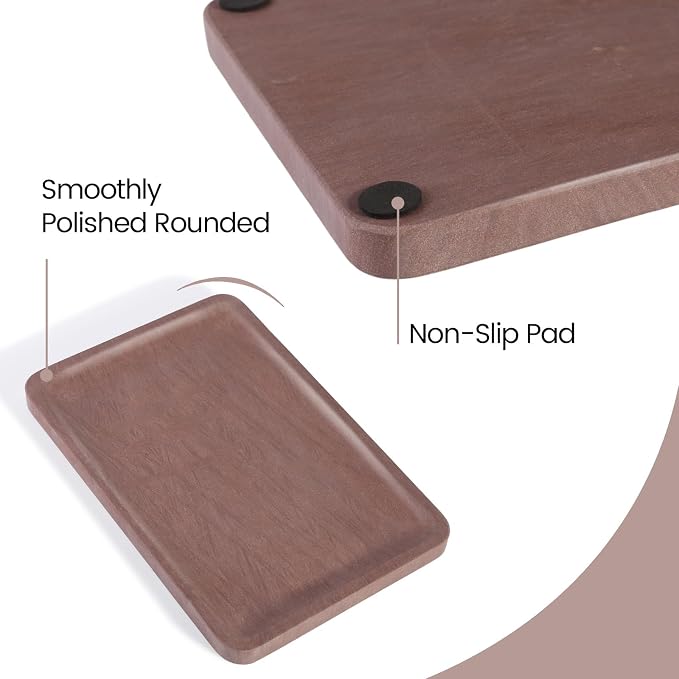 Karibiber Marble Vanity Tray, 11.8in Sandstone Bathroom Kitchen Tray - Image 2