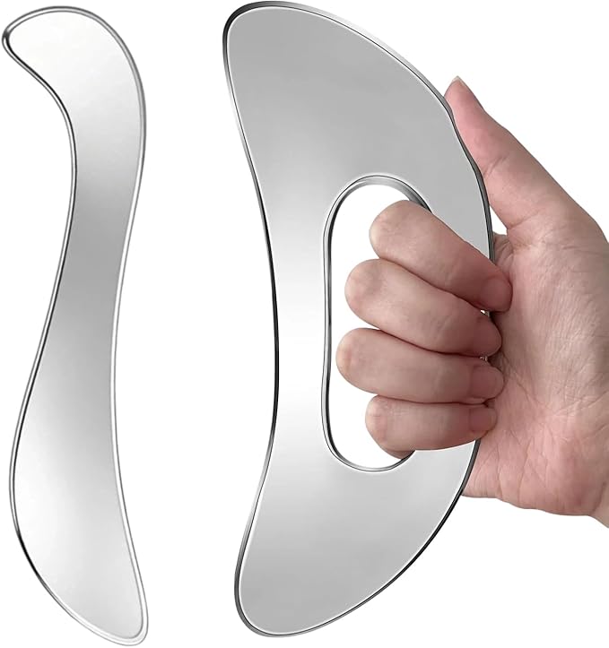 Stainless Steel Gua Sha Muscle Scraping Tool, Ergonomic Body Massage Scraper by Unknown
