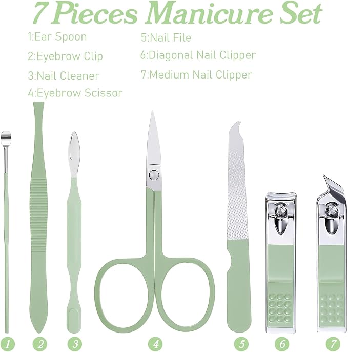 Manicure Set, Carbon Steel Travel Nail Care Clippers - Image 3