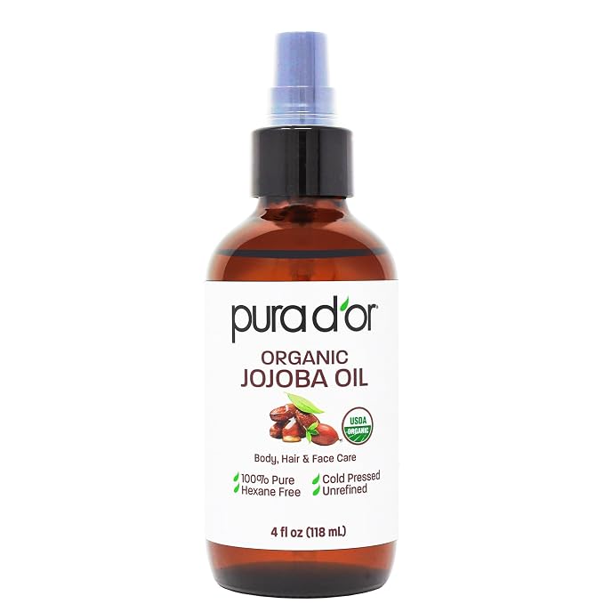PURA D'OR 4 Oz Organic Jojoba Oil by PURADOR