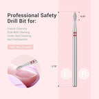 MelodySusie 2.1mm Nib Shape Cuticle Clean Nail Drill Bit 3/32'', Professional - Image 5