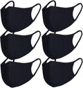 FECEDY 6pcs/Pack Black Mask Windproof Dustproof Masks Breathable Reusable Washed by FECEDY